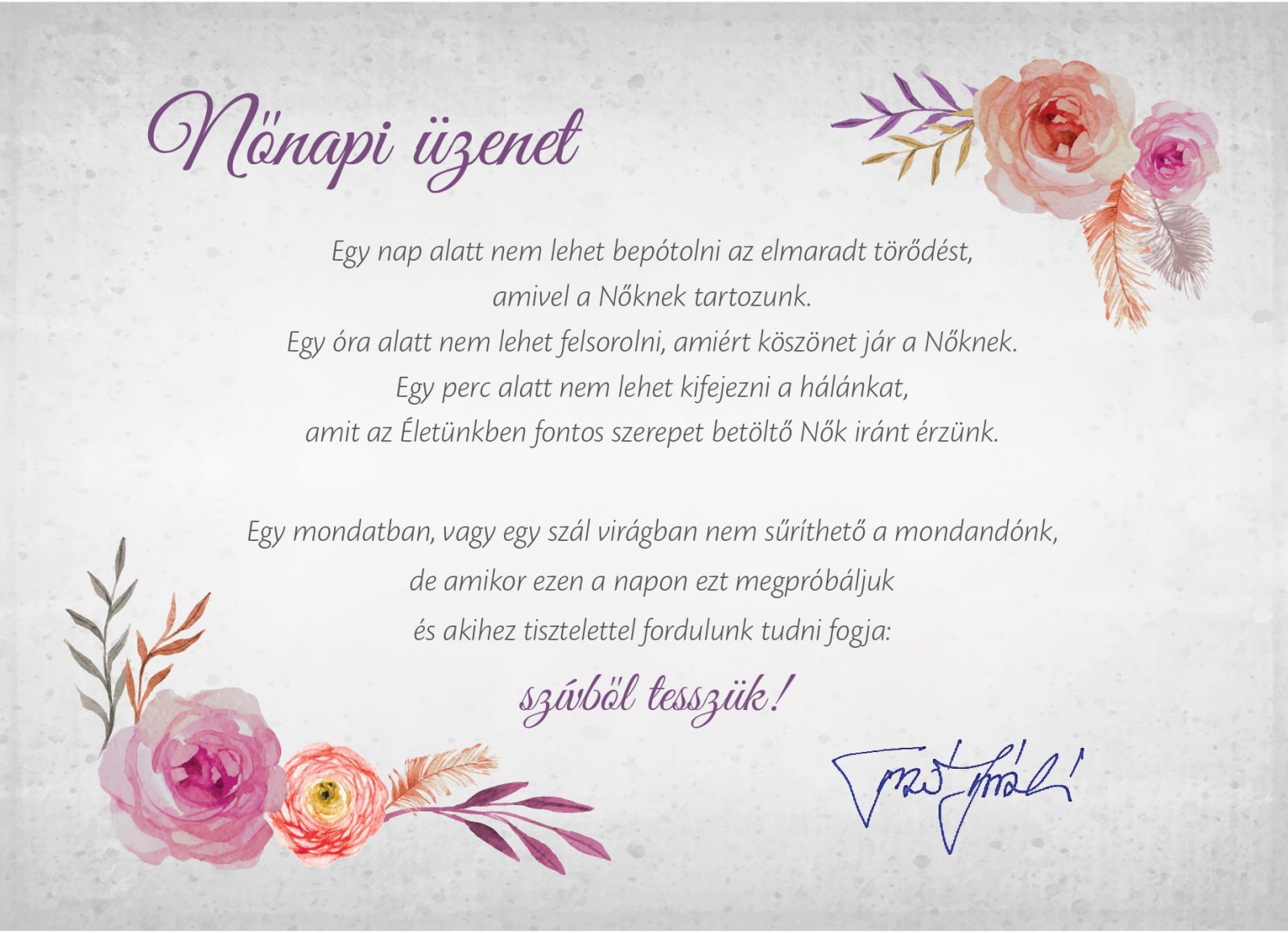 Nőnap alkalmából