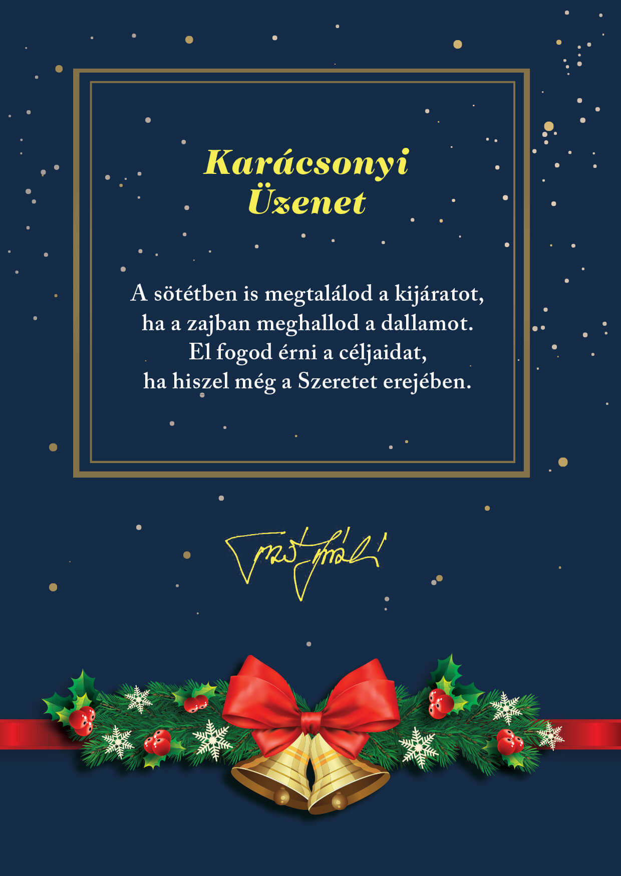 ÁLDOTT, BÉKÉS KARÁCSONYI ÜNNEPET!