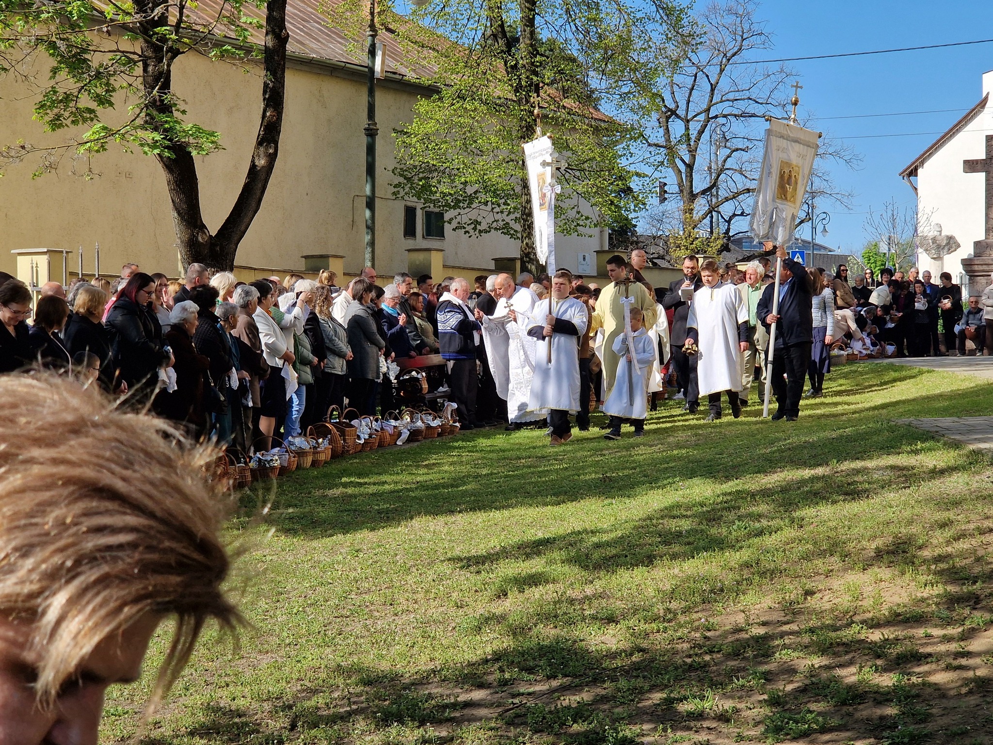 Pászkaszentelésen a Görögkatolikus Templomunkban